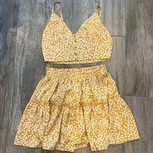 Skirt and crop top set